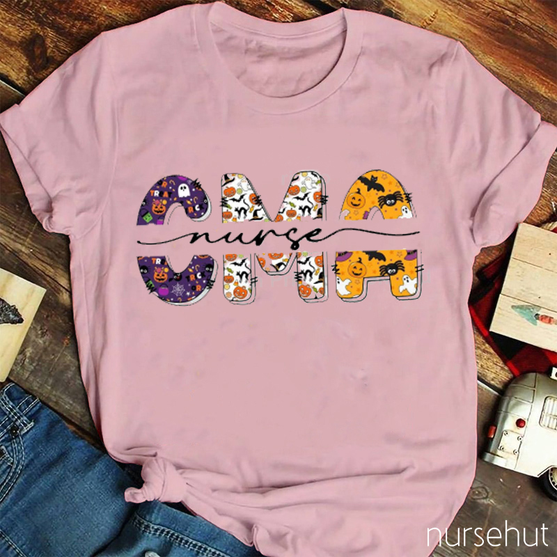 Personalized Happy Halloween Nurse T-Shirt