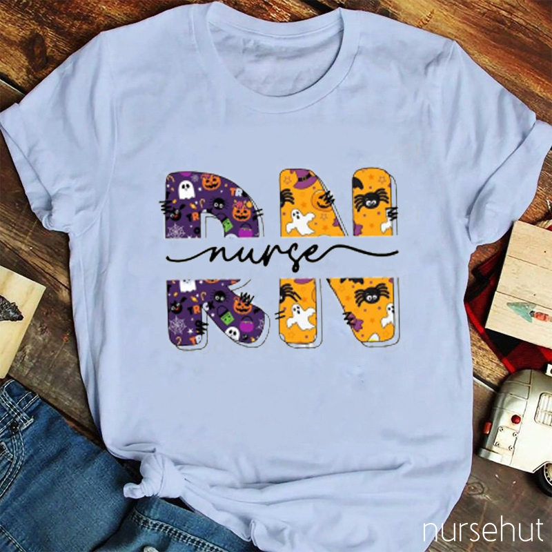 Personalized Happy Halloween Nurse T-Shirt