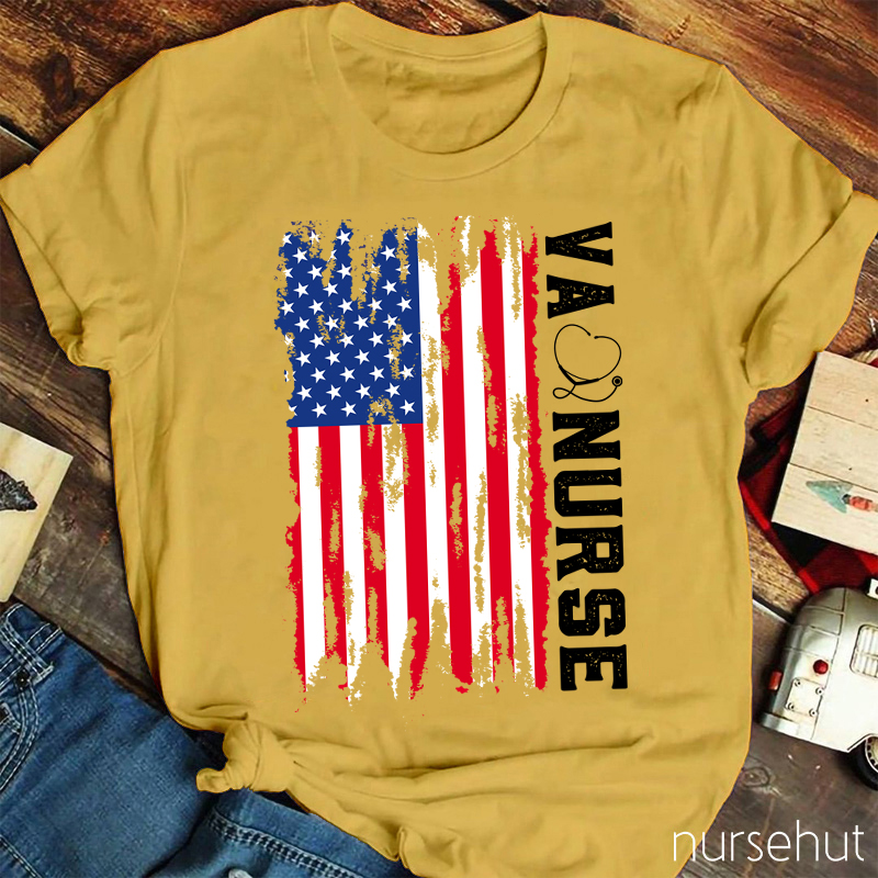 Personalized Department Flag Nurse T-Shirt