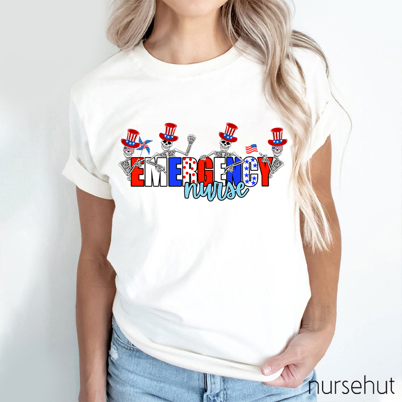 Flat Emergency Nurse T-Shirt