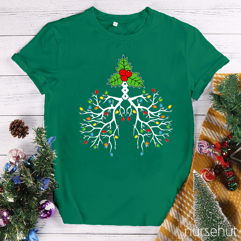 Christmas Vibes Lungs Nurse T-Shirt