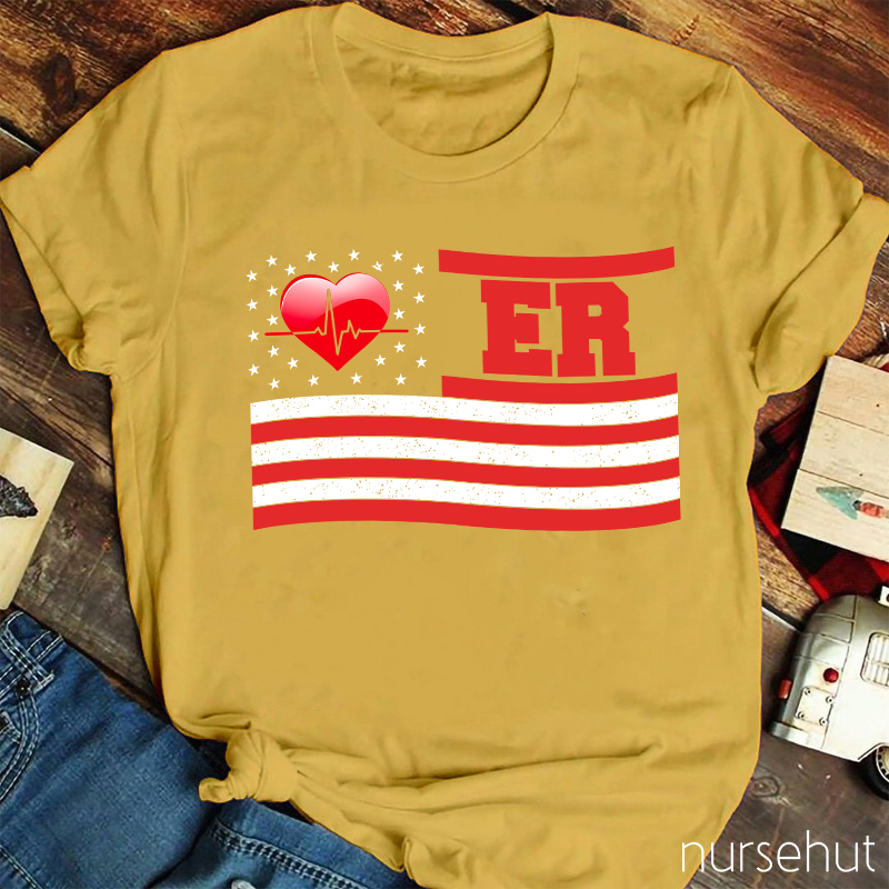 Flag ER Nurse T-Shirt