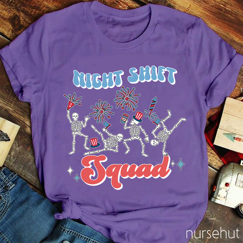 Night Shift Squad Nurse T-Shirt