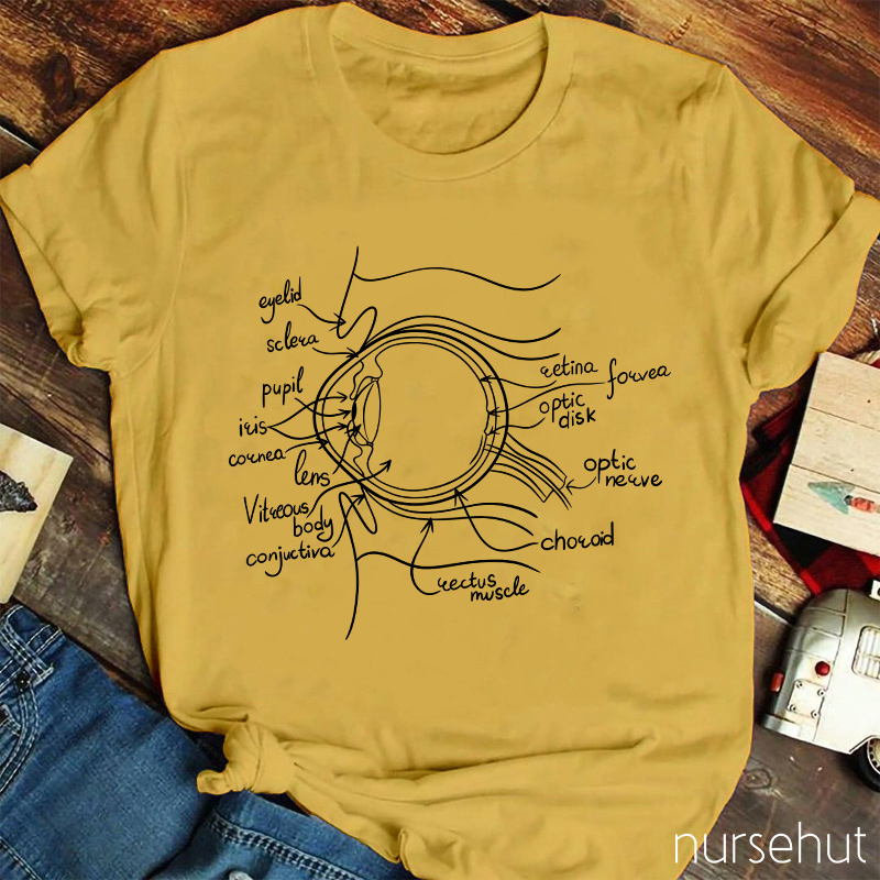 Sectional View Of Eyeball Structure Nurse T-Shirt