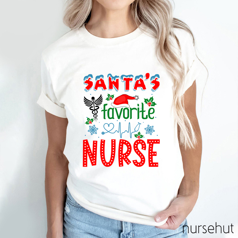 Santa's Favorite Nurse T-Shirt