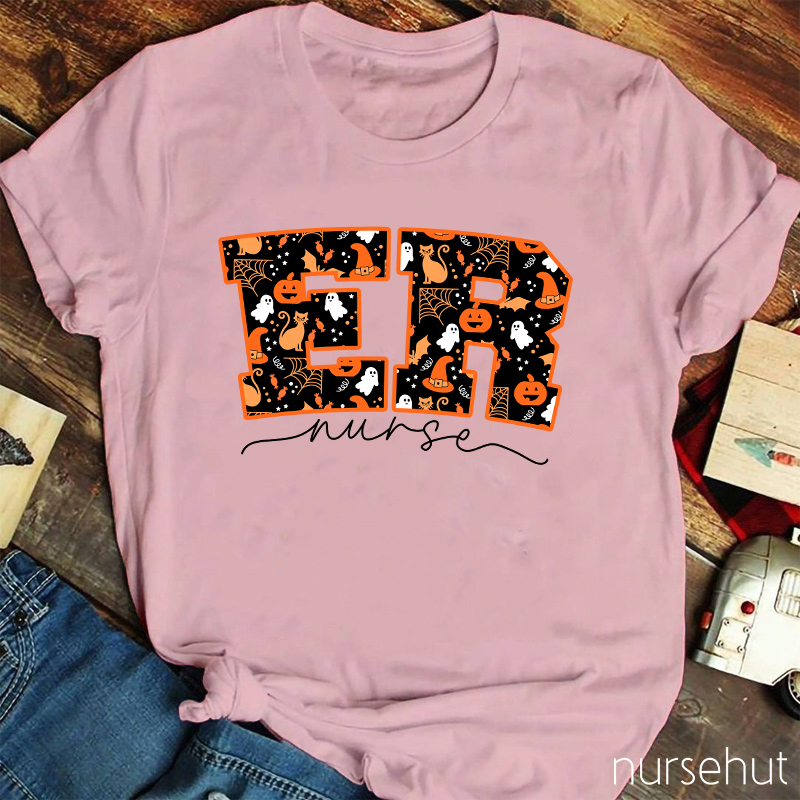 Personalized Happy Halloween Nurse T-Shirt