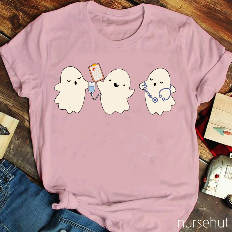 Cute Ghost Nurse T-Shirt