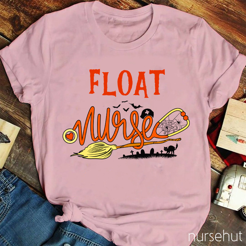 Float Happy Halloween Nurse T-Shirt