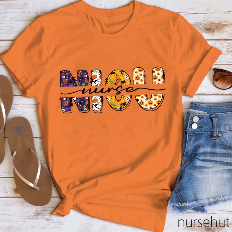 Personalized Happy Halloween Nurse T-Shirt