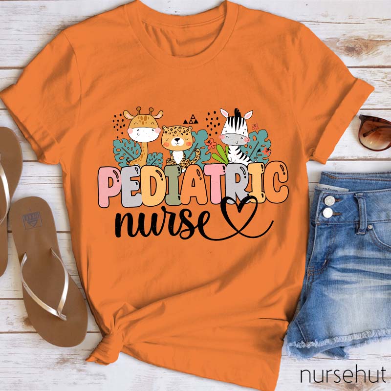 Pediatric Cute Animal Nurse T-Shirt