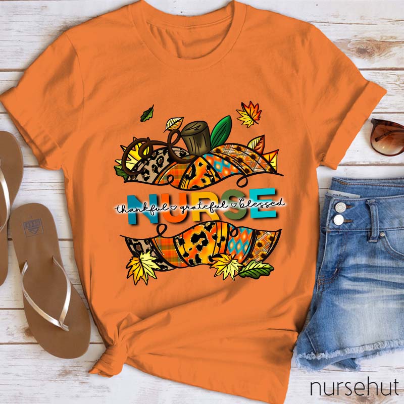 Thankful Grateful Blessed Nurse T-Shirt