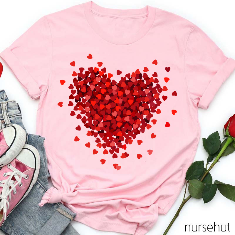 Let Love Fill Your Heart Teacher T-Shirt