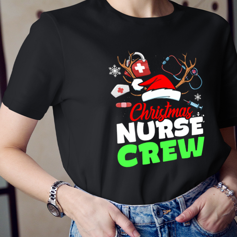 Christmas Merry Nurse Crew Nurse T-Shirt