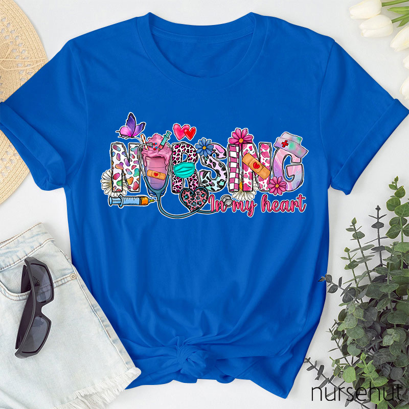 Nurse On My Heart Nurse T-Shirt