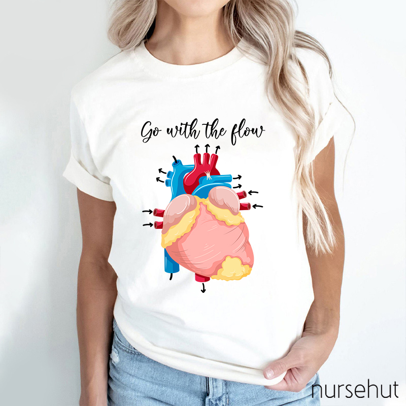 Go With The Flow Nurse T-Shirt
