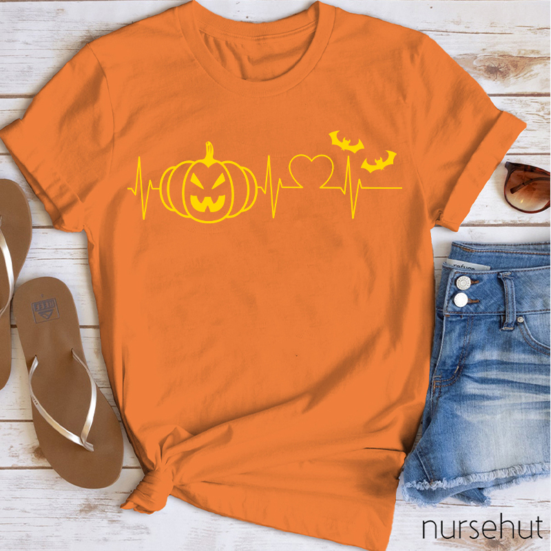 Halloween Heartbeat Nurse T-Shirt