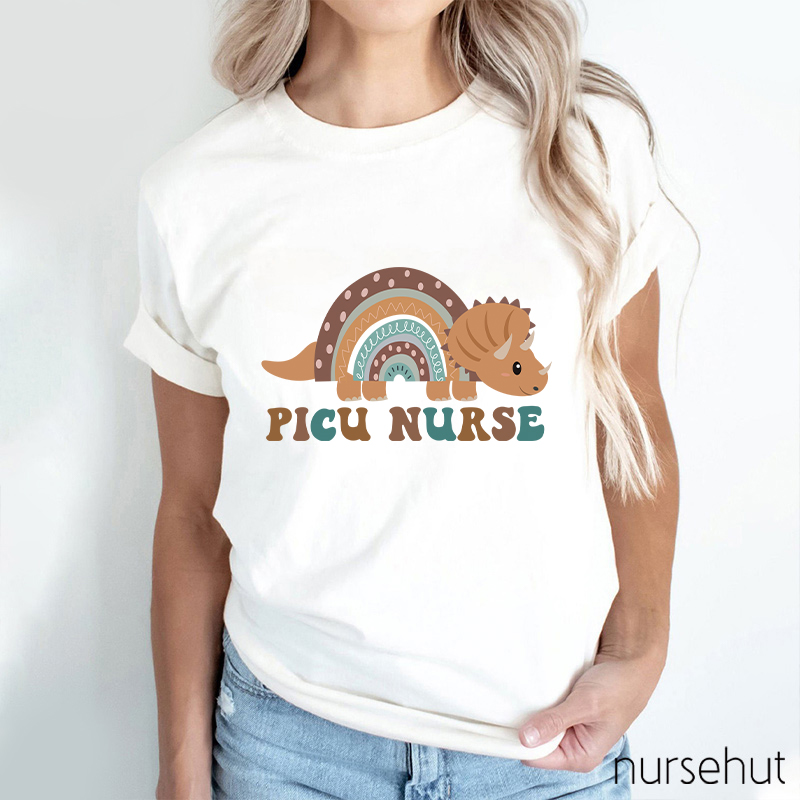 Picu Nurse Dinosaur Nurse T-Shirt