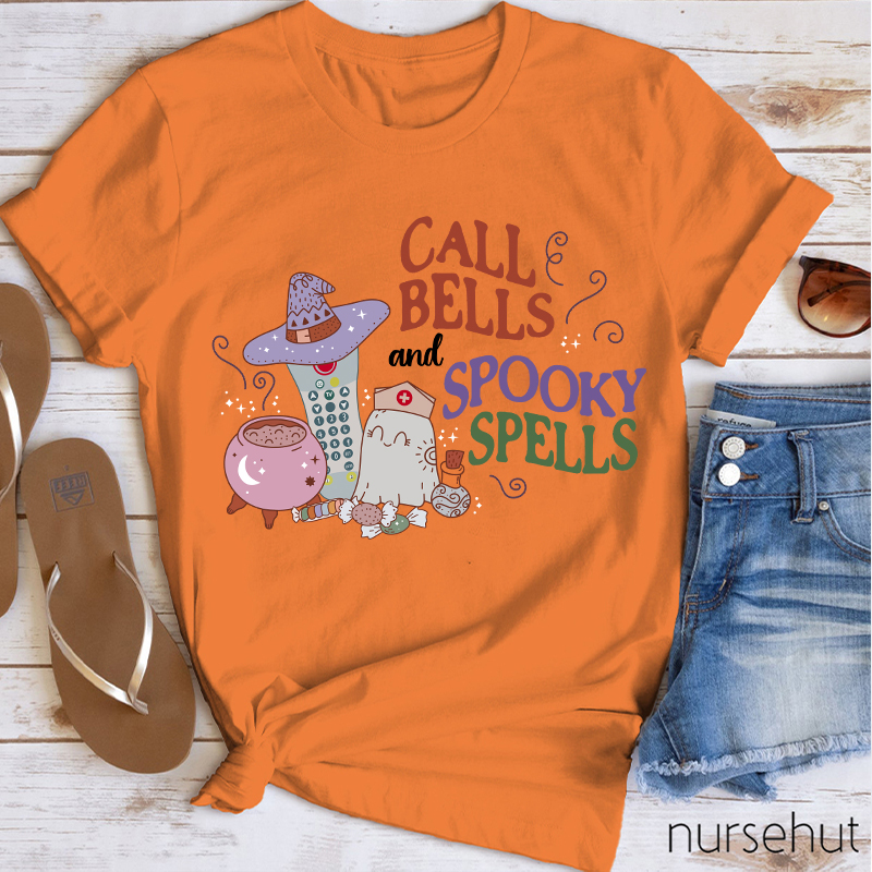 Call Bell And Spooky Spells Nurse T-Shirt