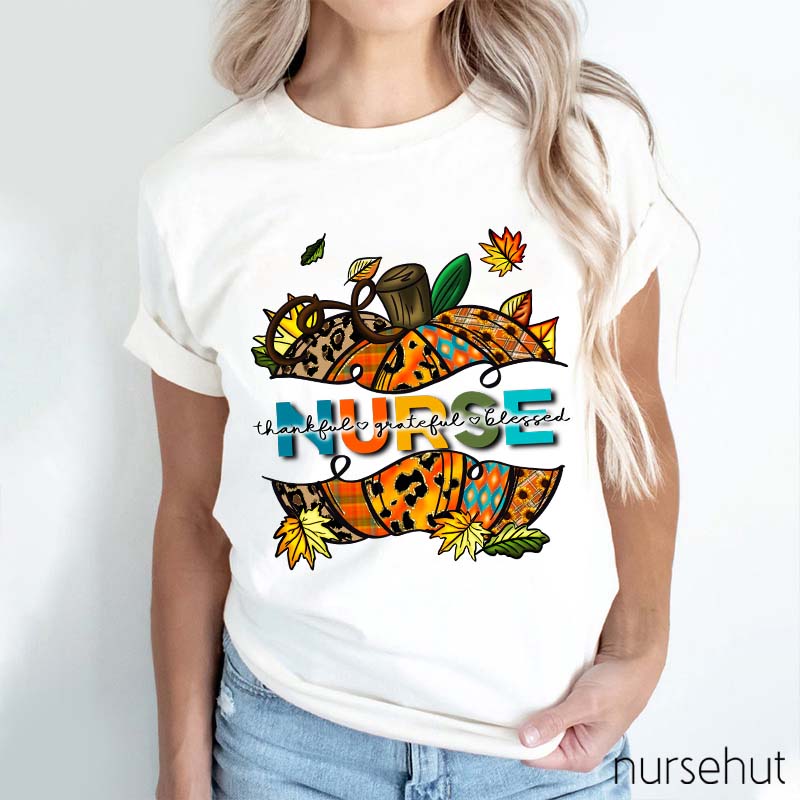 Thankful Grateful Blessed Nurse T-Shirt