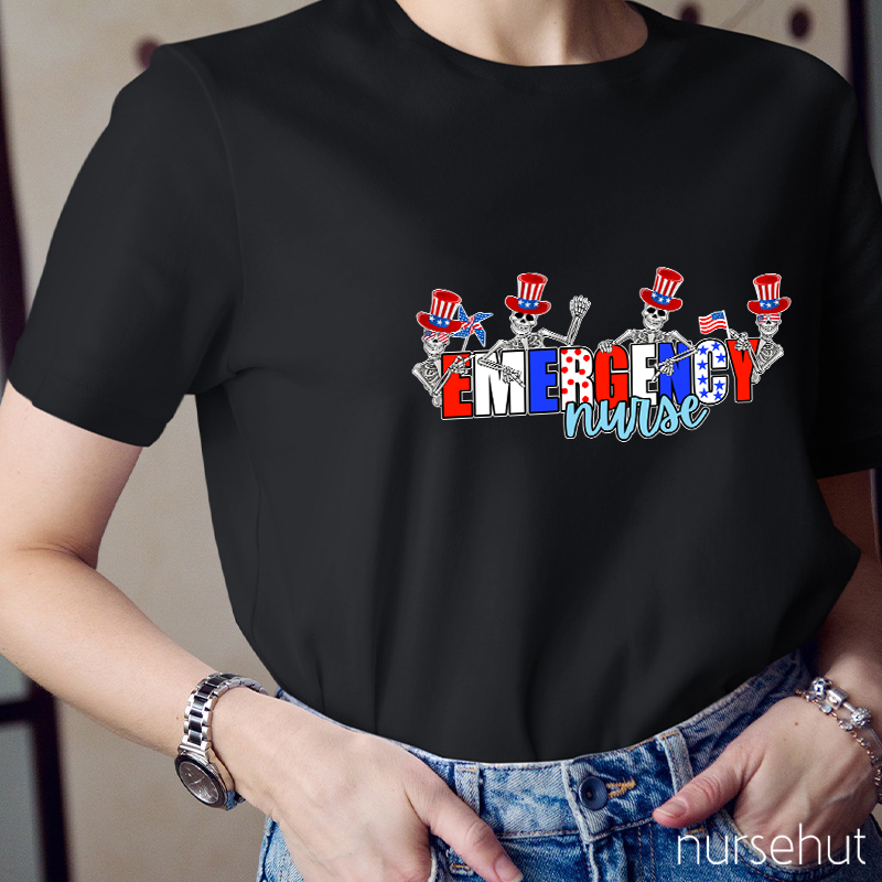 Flat Emergency Nurse T-Shirt
