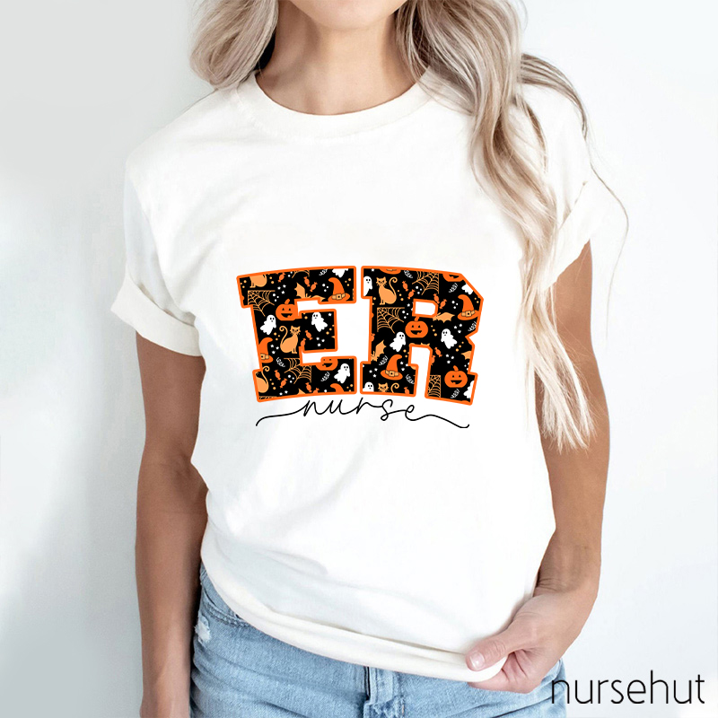 Personalized Happy Halloween Nurse T-Shirt