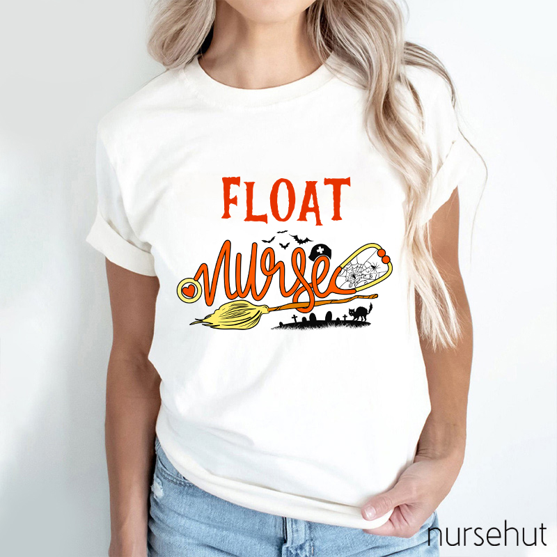 Float Happy Halloween Nurse T-Shirt