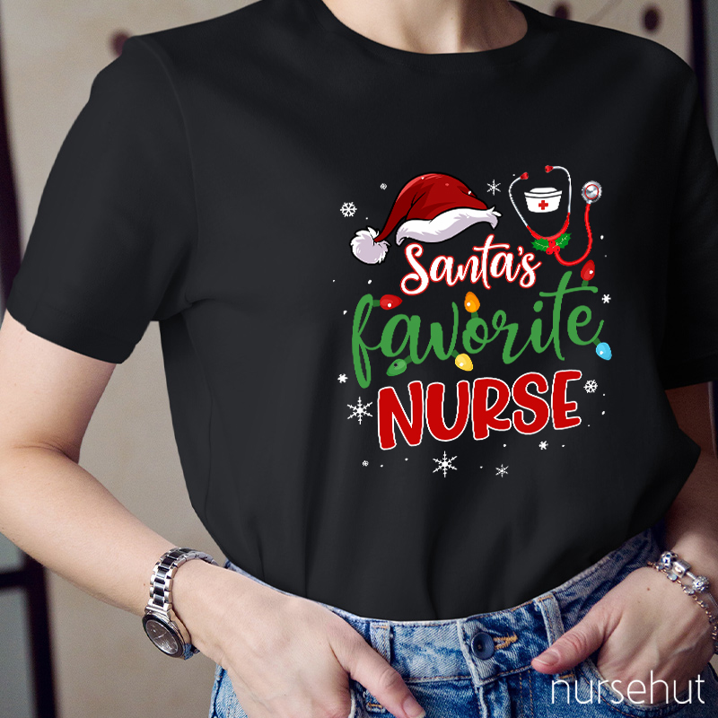 I Am Santa's Favorite Nurse T-Shirt