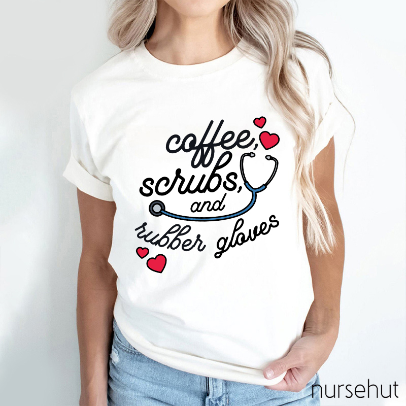 Coffee Scrube Nurse Life Nurse T-Shirt