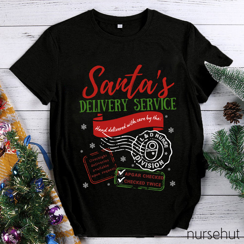 Santa's Delivery Service Nurse T-Shirt