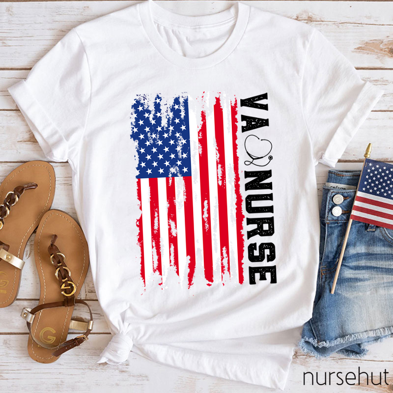 Personalized Department Flag Nurse T-Shirt