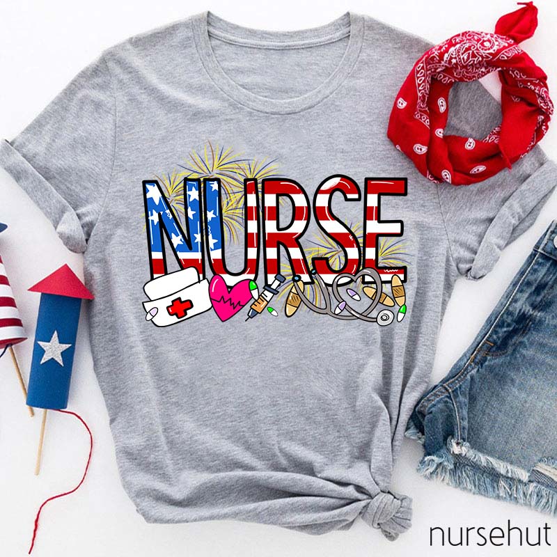 Nurse Fireworks T-Shirt