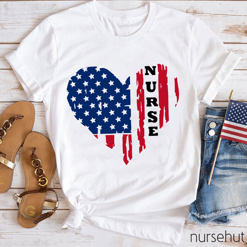 Stars and Stripes Nurse T-Shirt
