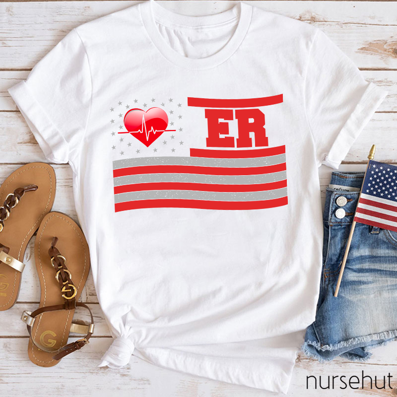 Flag ER Nurse T-Shirt