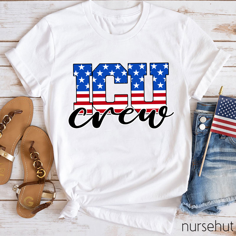Personalized Department ICU Crew Nurse T-Shirt