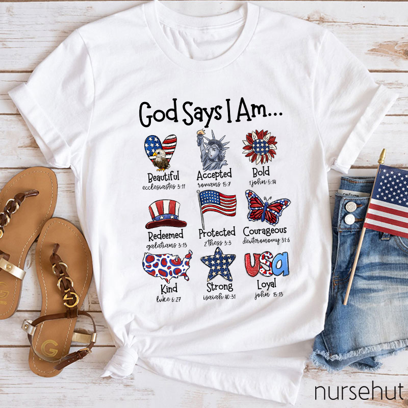 God Says I Am Nurse T-Shirt