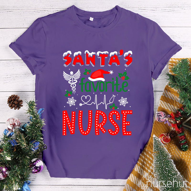 Santa's Favorite Nurse T-Shirt