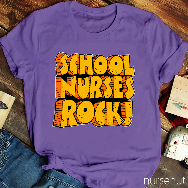School Nurses Rock Nurse T-Shirt