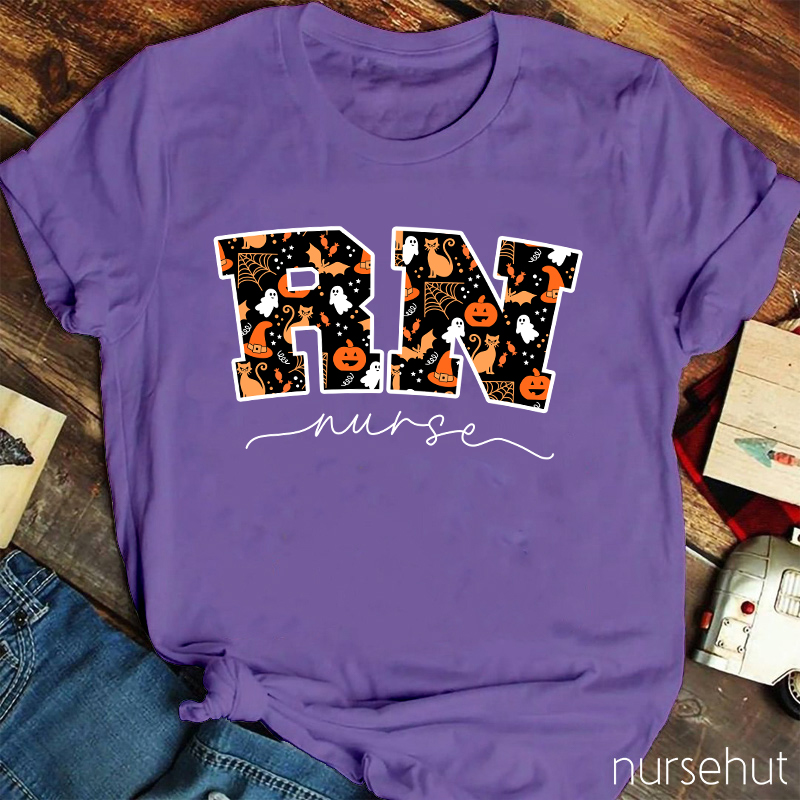 Personalized Happy Halloween Nurse T-Shirt
