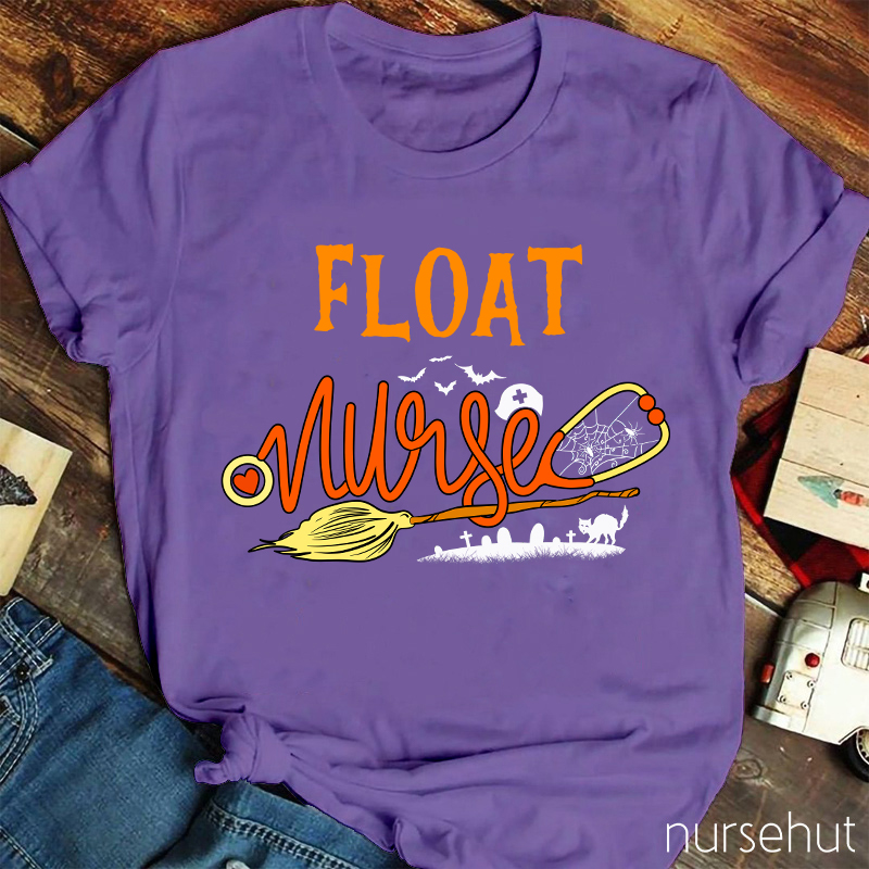 Float Happy Halloween Nurse T-Shirt