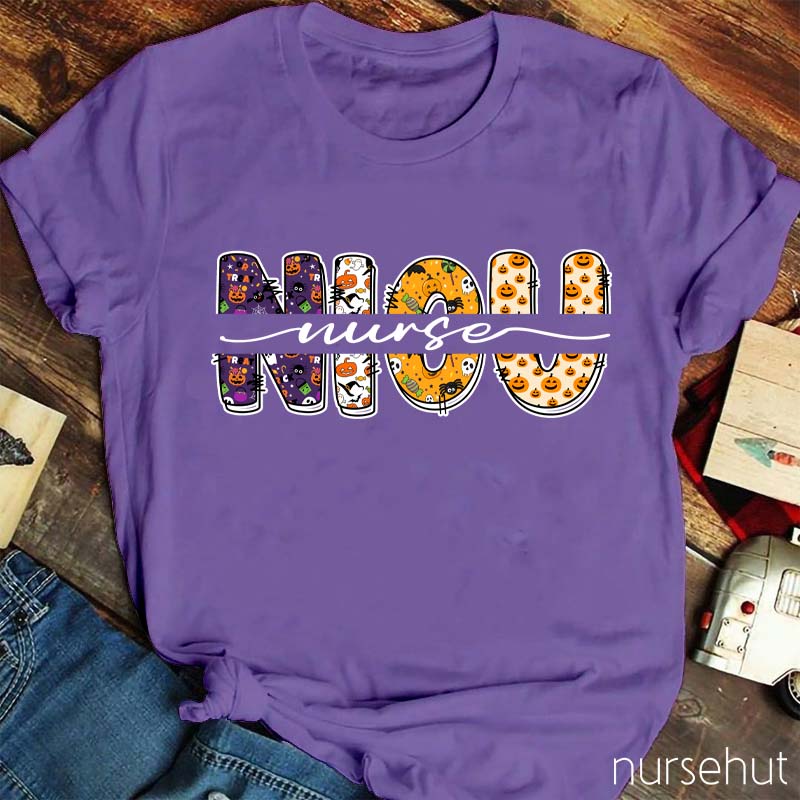 Personalized Happy Halloween Nurse T-Shirt