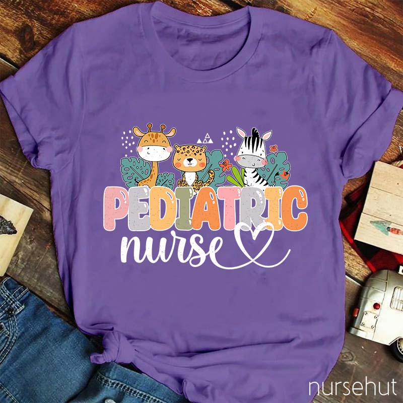 Pediatric Cute Animal Nurse T-Shirt