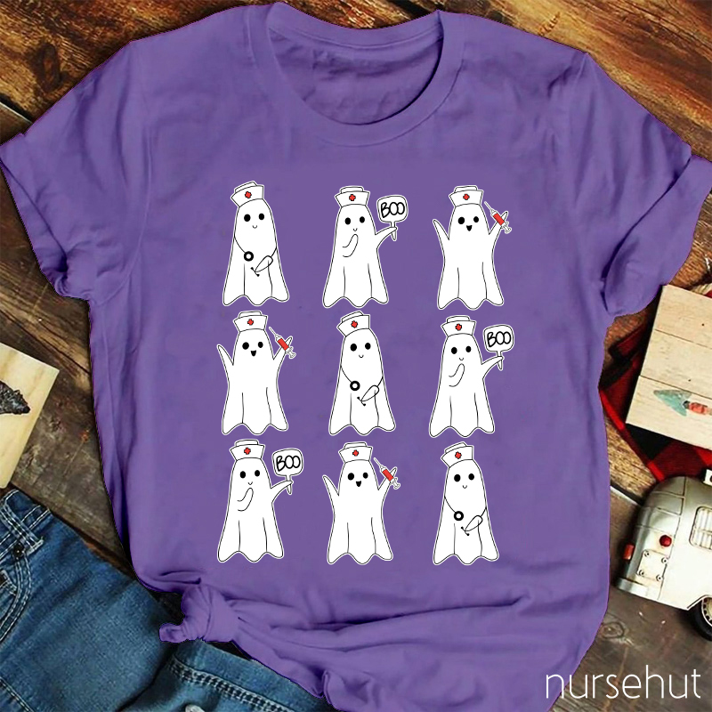 Nine Ghosts Nurse T-Shirt