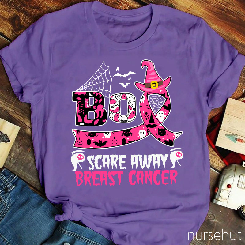 Scare Away Breast Cancer Nurse T-Shirt