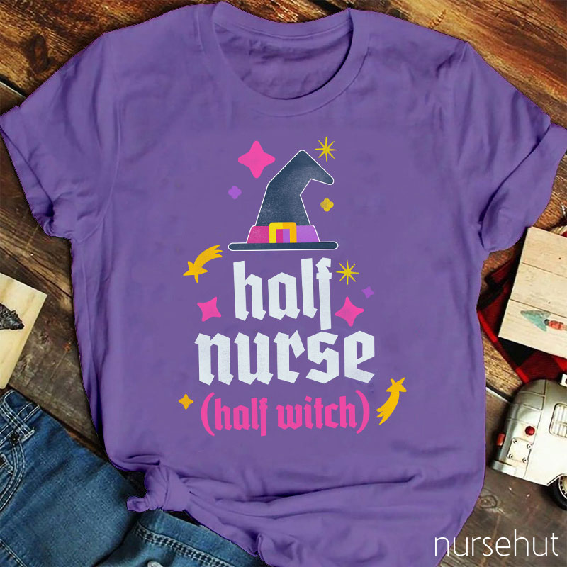 Half Nurse Half Witch Nurse T-Shirt
