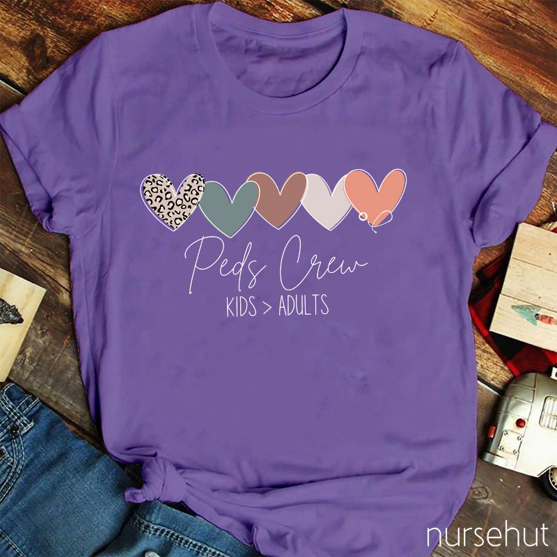 Peds Crew Kids Adults Nurse T-Shirt