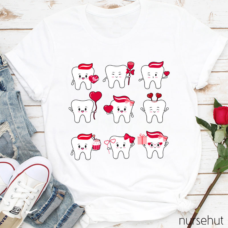 Valentine Teeth Nurse T-Shirt