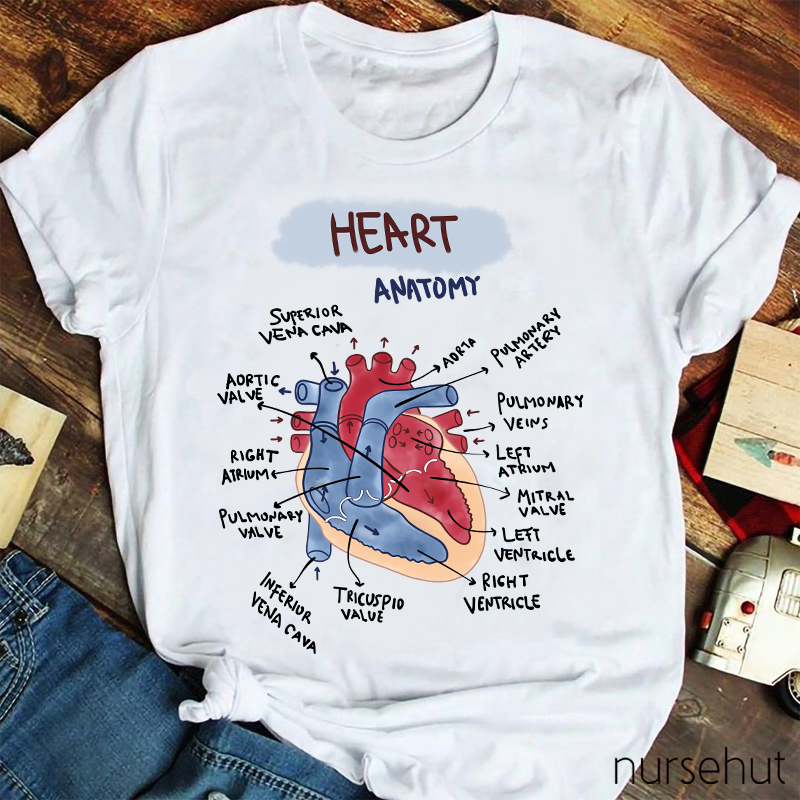 Heart Anatomy Nurse T-Shirt