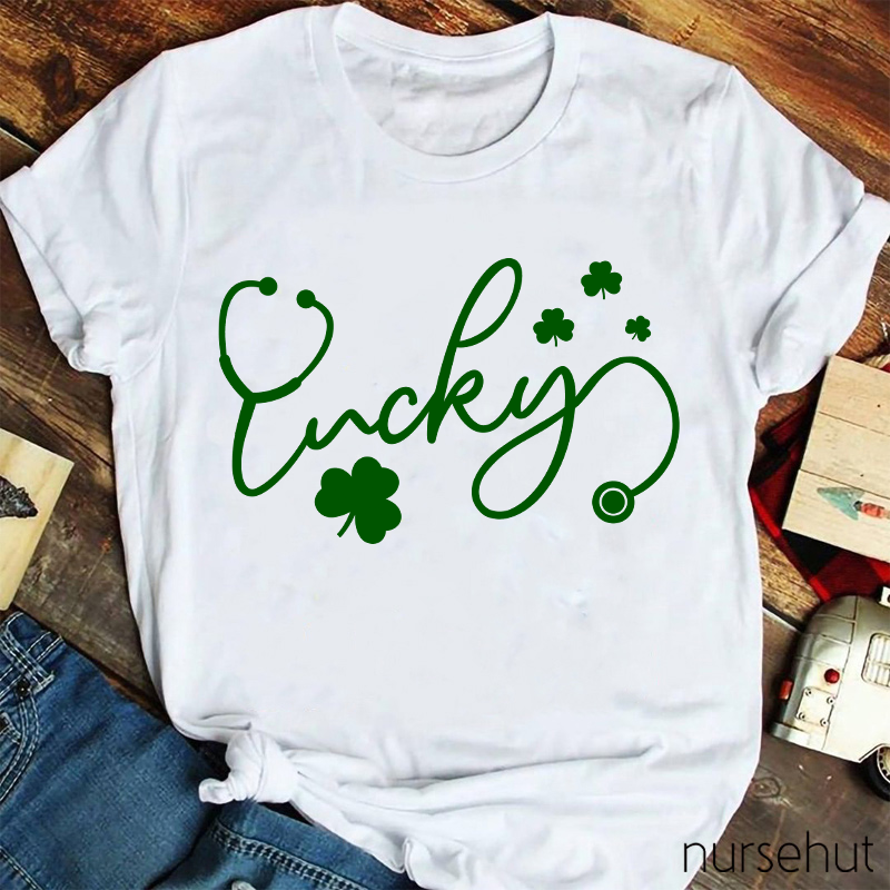 Lucky Stethoscope Nurse T-Shirt