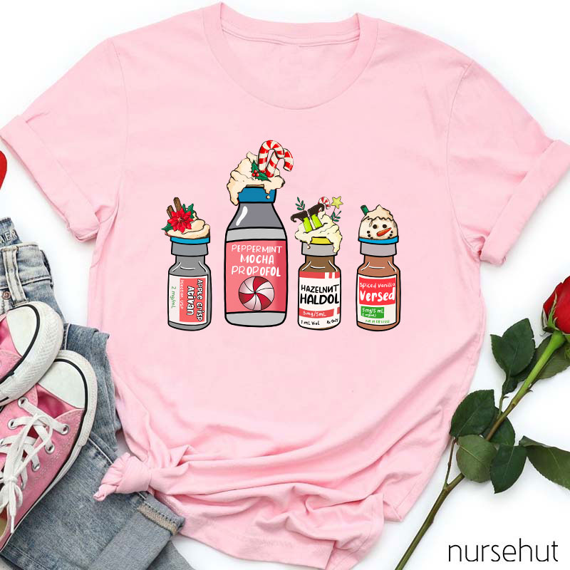 Christmas Special Medical Drinks Nurse T-Shirt