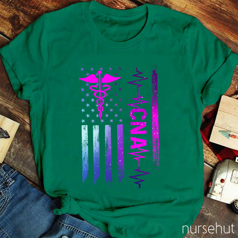 A Glittering Flag Nurse T-Shirt